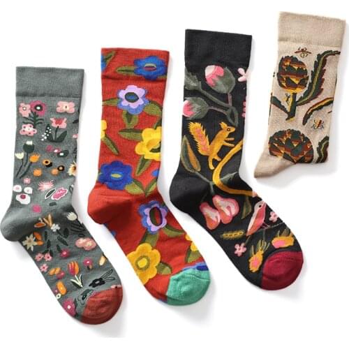2020New Product Hot Sale Cartoon Art Graffiti Style Trend Daily Life All-match Unisex Cotton Socks