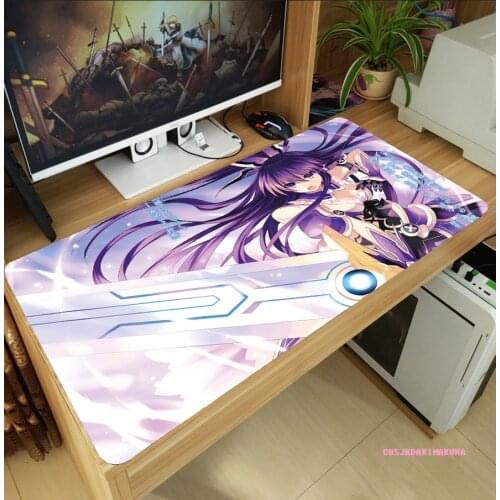 Anime DATE A LIVE Yatogami Tohka Tokisaki Kurumi Mouse Pad Thicken Laptop Gaming Mice Mat Table Keyboard Mat Anti-Slip Playmat