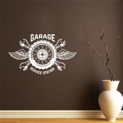 Beauty Stickers Car Repair Removable Art Vinyl Wall Decals For Garage Decor Sticker On Wall Garage vinilo para garaje A001398