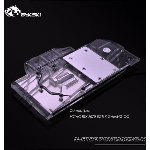 Bykski GPU cooler compatible for ZOTAC RTX 2070-8GB X-GAMING-OC water cooling block, N-ST2070XGAMING-X heatsink