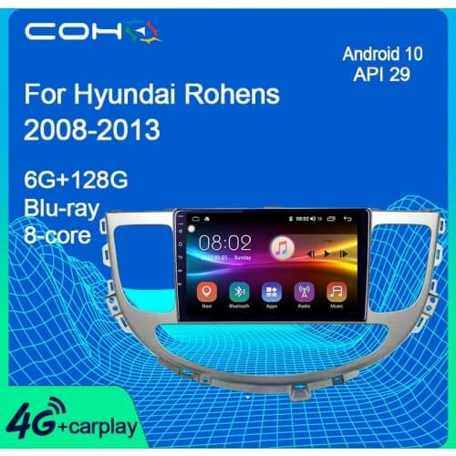 For Hyundai Rohens Genesis 2008-2013 Multimedia Player GPS Navigation Car Audio Radio IPS AutoRadio Android 10 6+128G