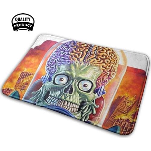 Mars Attacks 3D Soft Non-Slip Mat Rug Carpet Cushion March March Attacks Science Fiction Sci Fi Martian Planets Space Vintage