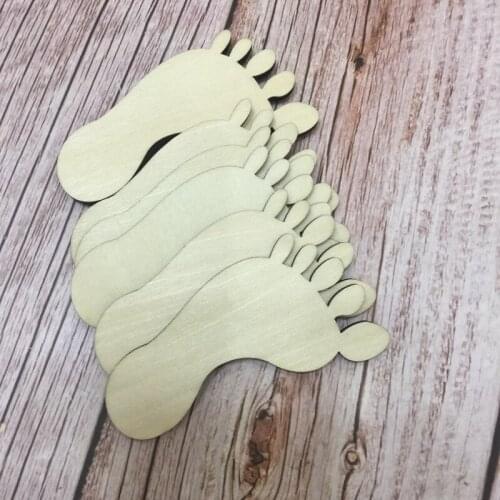 50 baby foot outline unfinished wood art and crafts custom toy