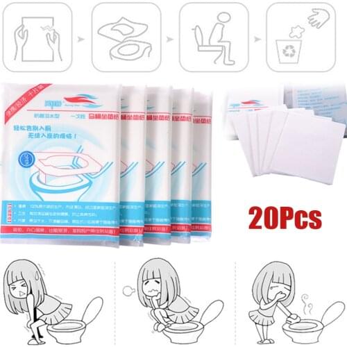 20Pcs/2Set Disposable Toilet Seat Covers Travel Toilet Seat Covers Travel Accessories For Travel Camping