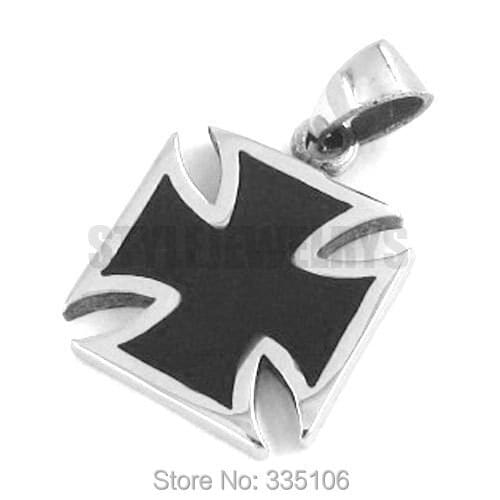 Wholesale German Army Iron Cross Pendant Stainless Steel Jewelry Classic Cross Motor Biker Mens Pendant SWP0156A