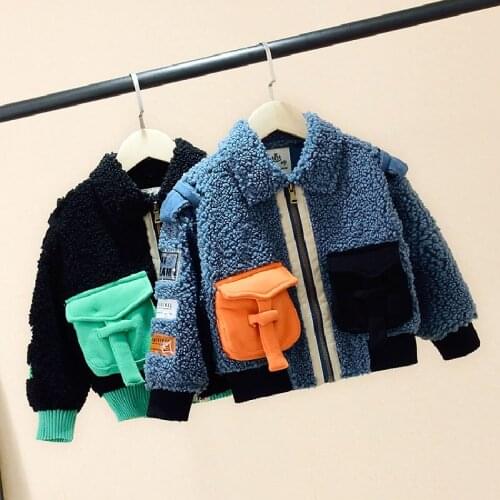 Autumn Winter Warm Kids Windproof Coat Children Clothing Boys Wool Coat Outerwear 2021 New Boys Wool Coat Fashion Jacket