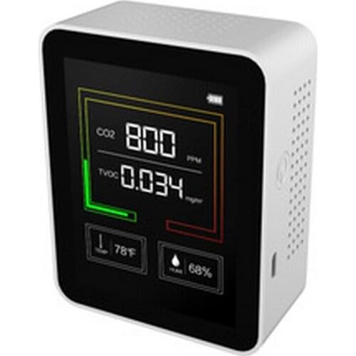 Portable CO2 Meter Digital Temperature Humidity Sensor Tester Air Quality Monitor Carbon Dioxide TVOC Formaldehyde HCHO Detector