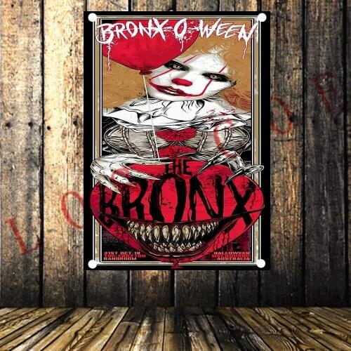 Rock Band Heavy Metal Music Posters Retro Loft Cloth Art Flag Banner Wall Hanging Tapestry Bedroom Dormitory Home Decoration