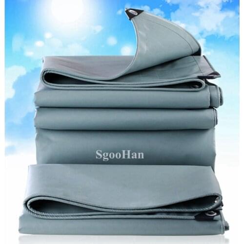 Silver-gray Flame Retardant Cloth PVC Coated Banner Tarpaulin Rainproof Cloth Outdoor Awning Waterproof Oilcloth Shading Sail
