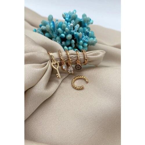 Женские золотые серьги SHIKIR&SHIKIR China At AliExpress