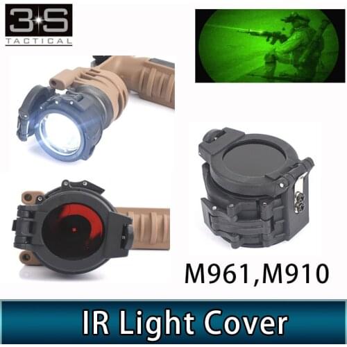 42mm Diameter Tactical Surefir Flashlight M961 Scout Light M910 IR Light Cover IR Filter FM14 (1.62")