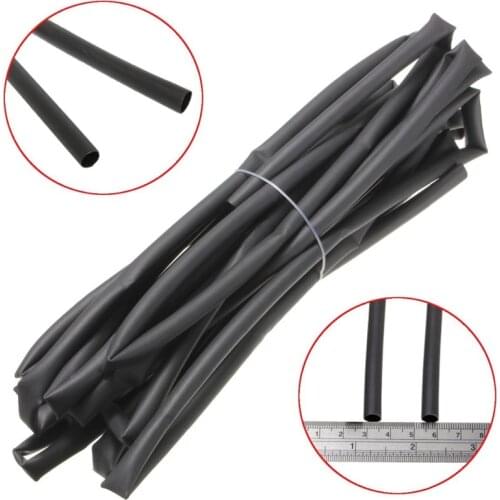 1pcs 4:1 Adhesive Heat Shrink Waterproof HeatShrink Glue Lined Tubing Sleeving 5M Black 6.5mm High Intensity Tool