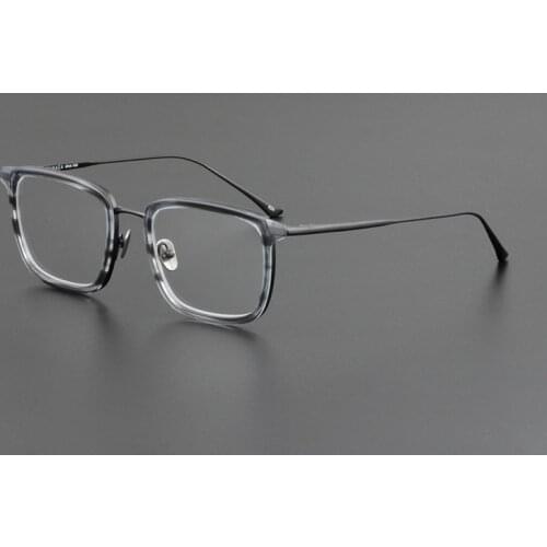 Veshion Handmade Red Copper Color Large Size Wide Face Glasses Male Big Face Frame Pure Titanium Prescription Points Myopia