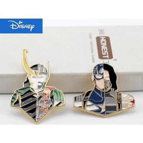 Disney Marvel The Avenger Loki Thor Pins Winter Soldier Brooch Shirt Bag Lapel Badge Wholesale Trendy Enamel Pin Jewelry Gift