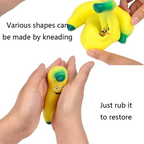 P31B 1PC Practical Joke Toys Stress Relief Realistic Toy Miniature Novelty Toys Fidget Banana Bubble Funny Fidgets Banana