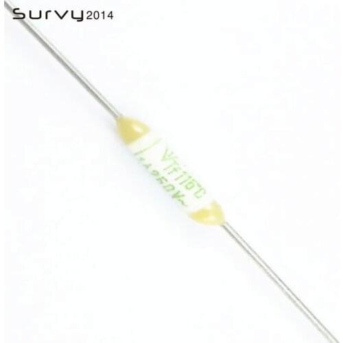 10 Pcs Per Lot Microtemp Thermal Fuse 115 Degree TF Cutoff 250V 1A for electric industeial equipments appliances