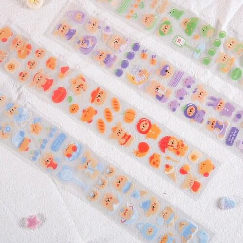 12pcs/LOT cute bear series stationery sticker Creative decoration DIY shared outfit tape PVC sticker