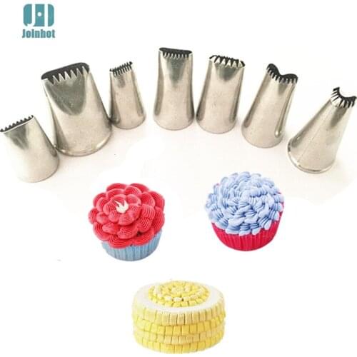 Baking tools 7 pcs Sawtooth nozzles Creative Icing Piping Nozzle Pastry Tips Sugar Craft Cake Decorating Tools