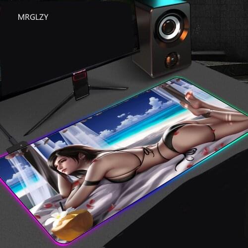 Pc Accessories Rgb Led Mouse Pad Gaming Play Mats Gaming Setup Mesa Gamer Backlit Mat Republic of Gamers Sexy Girl Mouse Mat