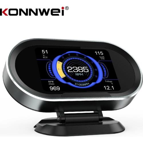 Konwei KW206 Auto On-Board Computer Gauge OBD2 Engine Scanner LCD Monitor OBD 2 On Board Computer Automotive Diagnostic Tools