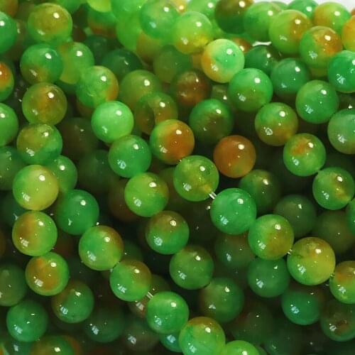 Best sale multicolor jades natural stone chalcedony 6mm 8mm 10mm 12mm new stone round loose beads diy woman jewelry B140