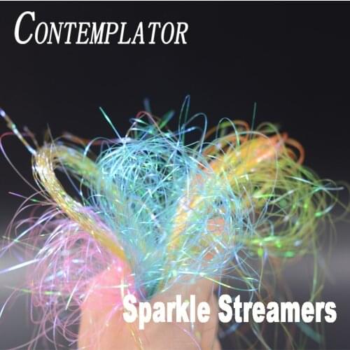 CONTEMPLATOR new 7colors Sparkle Flash Tinsel streamers fly fishing materials fly tying flat mylar pearl tinsel flashback nymphs