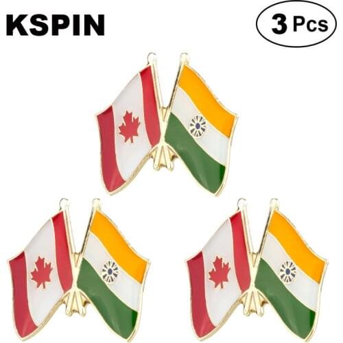 Canada & India Frendship Lapel Pin Brooches Pins Flag badge Brooch Badges