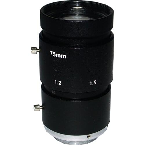 Focusafe HD 3 Megapixel Machine Vision Lens 75mm 2/3" Manual Iris Zoom Lens for Industrial Camera