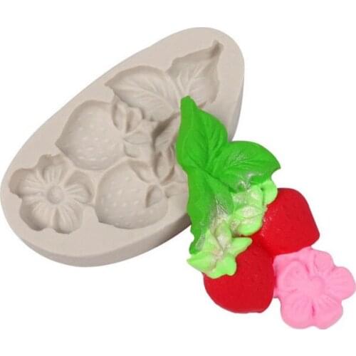 Strawberry Shape 100% Platinum Silicone Sugarcraft Mold Fondant Cake Decorating Tools