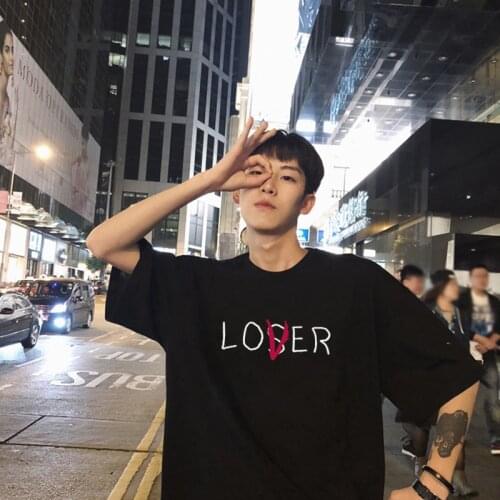 Mens T-shirt Loser Letter Printed Clothing Casual Short Sleeve T Shirt Men 2019 Summer Lover Hip hop Male Tee Harajuku Tops