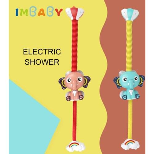 IMBABY Baby Fun Bath Toys Two Effluent Modes Elephant Model Faucet Shower Safety Electric Water Spray Toy For Kids New Year Gift
