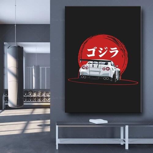 Modern Home Decoration Canvas Painting Retro Poster Nissan Gtr 35 Art Print Modular Wall Picture For Bedroom Living Room