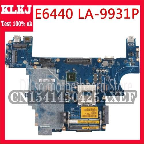 KLKJ VAL90 LA-9931P Motherboard For DELL Latitude E6440 Laptop Motherboard CN-0X8DN1 0X8DN1HM87 Tested Work OK Original