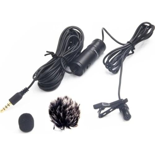 LVM1 20FT Omnidirectional Camera Lavalier Condenser Microphone for iPhone X 8 Plus Smartphone Canon Nikon DSLR Zoom Camcorder