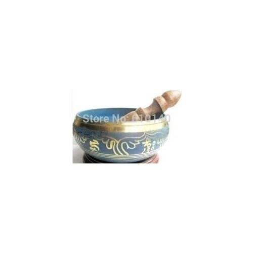 Beautiful Tibetan Buddhism Cuprum Mantra Singing Bowl 8cm