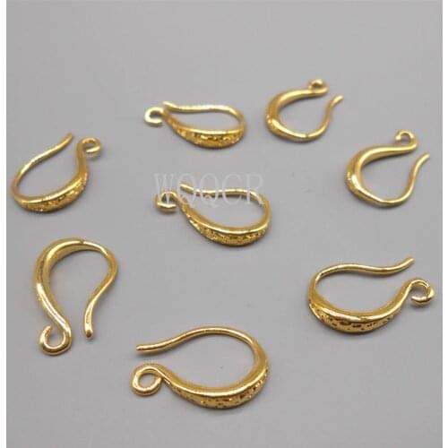 Hot Selling 100 Pieces of 18K Gold/silver Frosted Hook Earrings DIY Jewelry Making Womens Charm Jewelry Accessories
