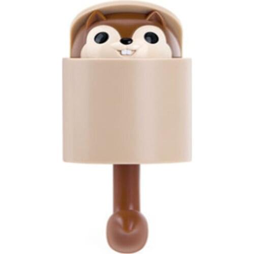 2021 Best-Selling Free Punch Cute Little Squirrel Hook Strong Viscose Door Wall Key Holder Creative Decoration Wall