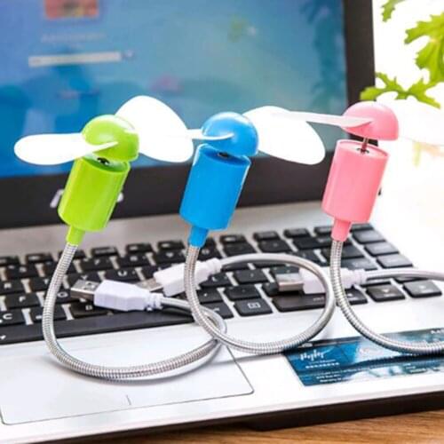 Mini USB Leaf Fan Bendable Notebook Desktop Cooling Cooler Plastic Air Conditioning Appliances Flexible For Power Bank Portable