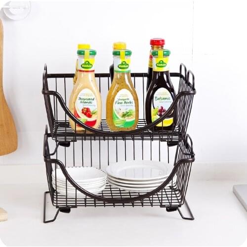 Multifunctional Metal Shelf Kitchen Organizer Drainer DishRack Floor Storage Rack