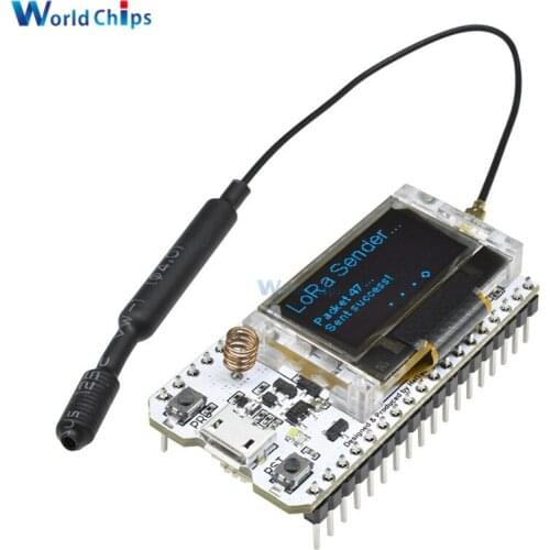 2Pcs 868MHz 915MHz SX1276 ESP32 LoRa OLED 0.96 Inch Blue Display Bluetooth WIFI ESP32 ESP-32 Module For Arduino With Antenna