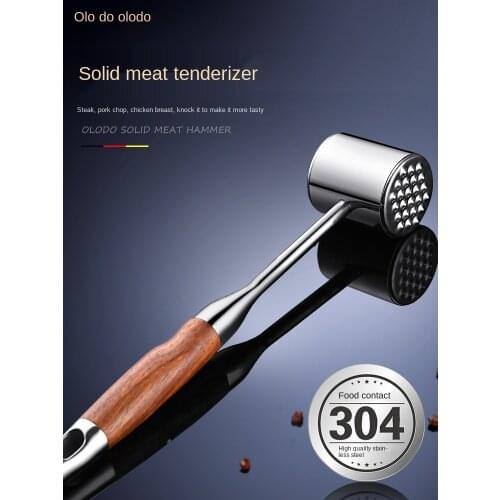 Steak Hammer 304 Stainless Steel Meat Hammer Large Row Hammer Meat Machine Household Steak Tool Meat Tenderiser