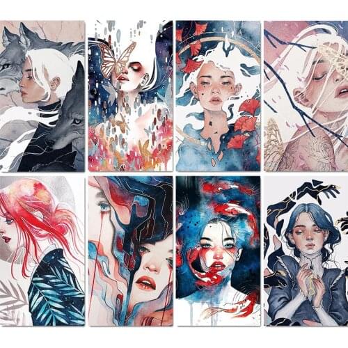 DIY Diamond Mosaic Cartoon Girl Art Painting Full Square/Round Handmade Diamond Embroidery Kit High Quality Home Decoration Gift