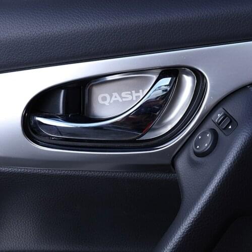 Stainless Steel Car interior door handle bowl Cover Trim Sticker for Qashqai j11 2016 Qashqai Accessories 2016 2017 2018 styling