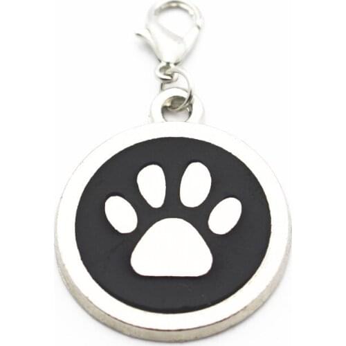 New Arrive 20pcs/lot Alloy dogs paw Dangle Charms Lobster Clasp Hanging Charm For Pendant Bracelet Floating Charms Jewelry