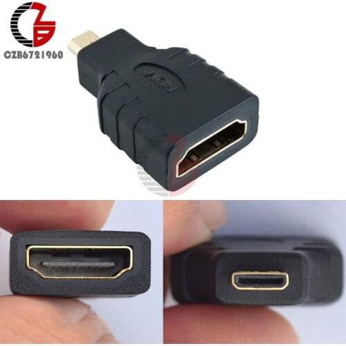 HDMI Female to Micro HDMI Type D Male Adapter F/M Converter Connector HD TV Camera Wholesale Drop Shipping
