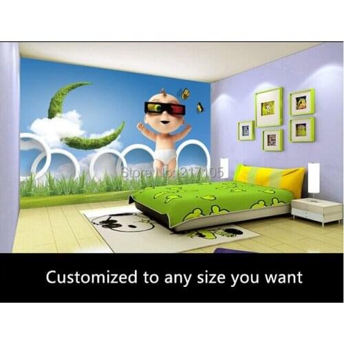 Custom 3D stereoscopic infant baby room wallpaper for living room interior backdrop wallpaper