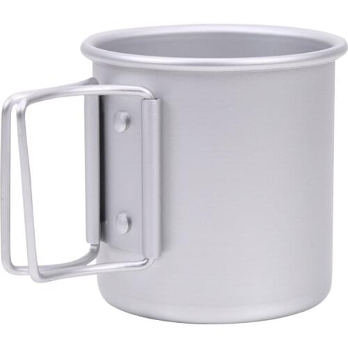 Portable Foldable Water Cup Travel Aluminum Alloy Outdoor Camping Travel Picnic Drinking Mug Tea Coffee Cup with Handle Dropship