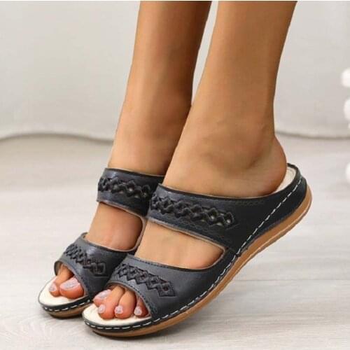 Sandals Women Summer Shoes Sandals Flat Beach Sandals Open Toe Shoes Women Slip On Slides Casual Female Shoes Rome Platform Shoe