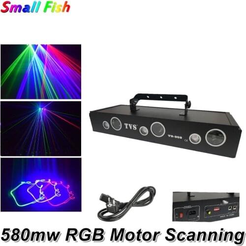 RGB Motor Scanning Laser 580mw DMX Laser Line Scanner Stage Lighting Effect Laser Projector DJ Dance Disco Bar Light LaserShow