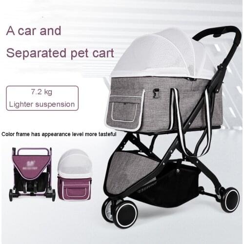 Small Medium Sized Dogs Go Out Transportation To Walk The Cat Car Folding Cabin Pet Car Seat Detachable Trolley Carrier For Dogs